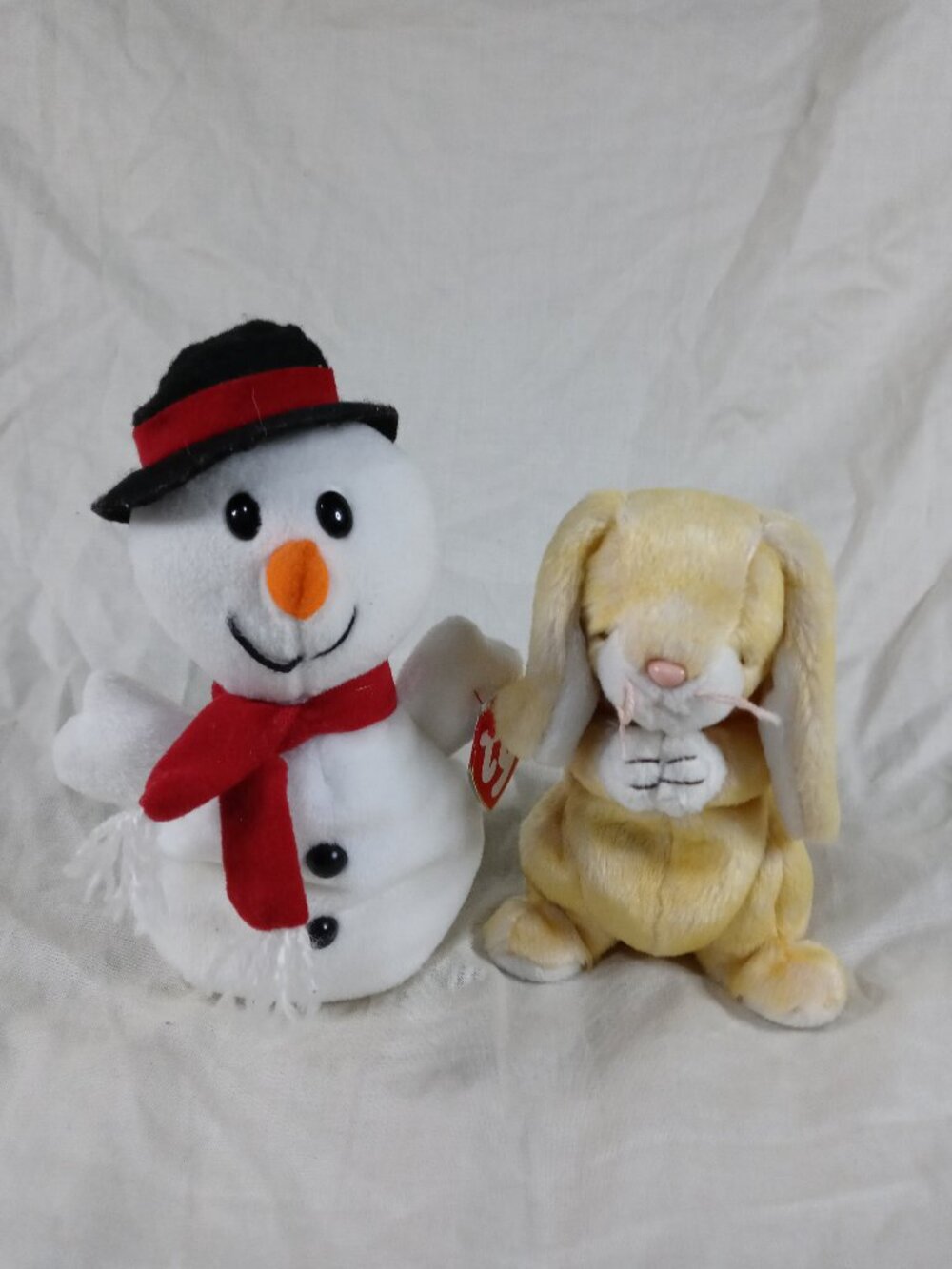 Ty Original Beanie Babies Collection Rare 1996 Snowball & 2000 Grace Plush w Tag